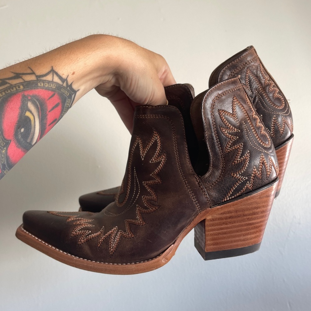 Ariat Brown Western Dixon Bootie - Picture 7 of 8
